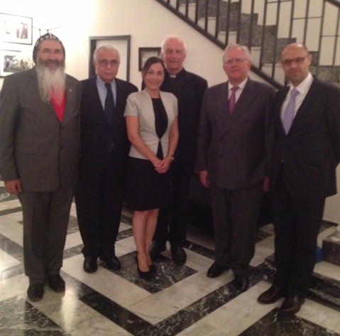Gruppenbild: von links: Metropolit Gregorios, Bermek, Günes, Wyrwoll, Botschafter, Demirtas