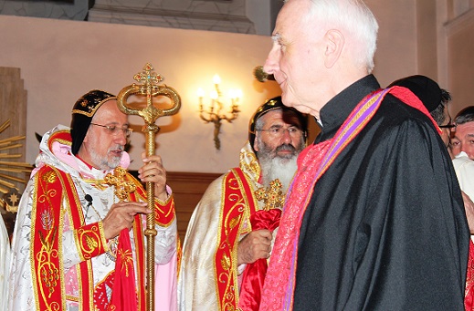 Gruppenbild: mit unserem ehemaligen Studenten Erzbischof Gregorios Melki Ürek (in der Mitte, links der syrische Bischof von İstanbul Josef Cetin)