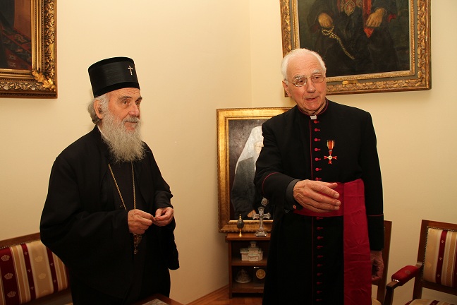 Patriarch Irinej und Dr. Nikolaus Wyrwoll